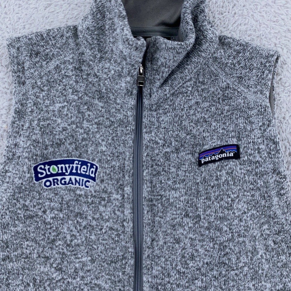 Patagonia Better Sweater Vest FITS XS‎ Full Zip Stonyfield Organic Yogurt
